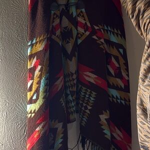 Colorful Geometric Patterned Shawl